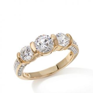 2.37ct Absolute™ Rounds Trio with Pavé Sides Ring   7791493