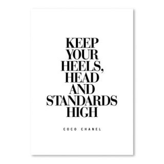 Americanflat Keep Your Heels, Head and Standards High Coco Chanel