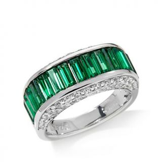 Victoria Wieck 3.66ct Absolute™ and Simulated Emerald Sterling Silver Rin   7747030