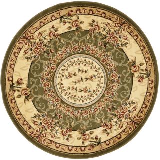 Safavieh Lyndhurst Sage and Ivory Round Indoor Machine Made Area Rug (Common: 5 x 5; Actual: 63 in W x 63 in L x 0.42 ft Dia)