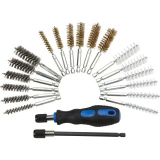 Klutch Bore Brush Set — 20-Pc.  Sanding   Cleaning Drill Bits