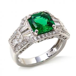 Victoria Wieck 4.18ct Absolute™ and Simulated Emerald Sterling Silver Rin   7903540