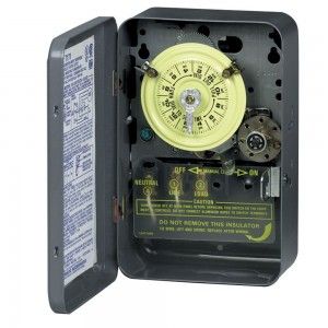 Intermatic T172 Timer, 40A 208 277V SPST 24 Hour Mechanical w/Type 1 Indoor Enclosure