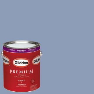 Glidden Premium 1 gal. #HDGV33 Exquisite Blue Grey Eggshell Latex Interior Paint with Primer HDGV33P 01E