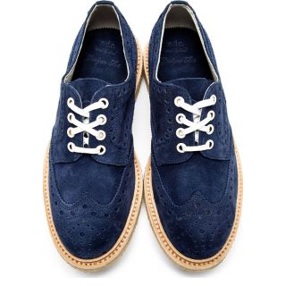 Made by Hand Navy Suede Softy Bourton Brogues