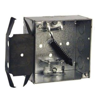 Raco 4 in. Square Box, Welded, 2 1/8 in. Deep with 1/2 in. & TKO KO's and AC/MC/Flex Clamps and BOX LOC Bracket (25 Pack) 243