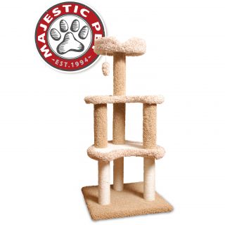 Majestic Pet Products 50 Carpeted Sherpa Moon Cat Perch