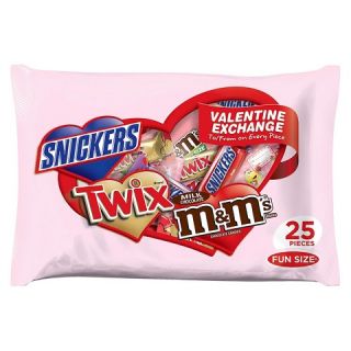 Mars Valentine Exchange Fun Size Candy Variety Bag 25 ct
