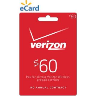(Email Delivery) Verizon $60 Refill Card