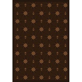 Joy Carpets Whimsy Mariner's Tale Chocolate Novelty Rug