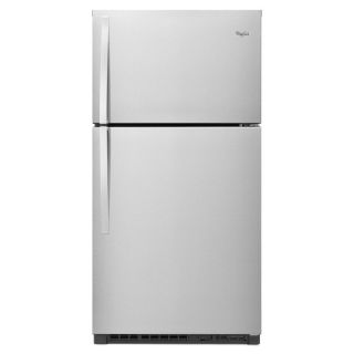 Whirlpool 21.3 cu ft Top Freezer Refrigerator (Monochromatic Stainless Steel)