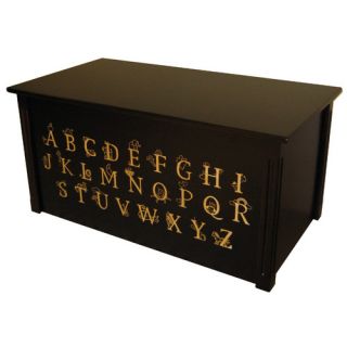 Dream Toy Box Espresso Toy Box With Full Alphabet