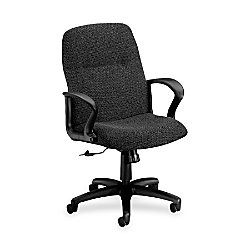 HON Gamut 2070 Series Mid Back Fabric Chair 43 58 H x 27 12 W x 36 14 D Black Frame Iron Fabric