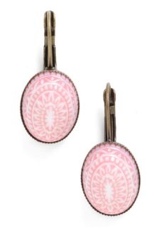 Say It Ain't Oval Earrings in Pink  Mod Retro Vintage Earrings