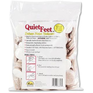 Master Caster Quiet Feet 1.25 Inch Self Adhesive Beige Felt Pad Noise Reducers, 100pk
