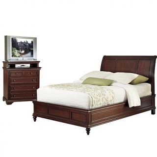 Home Styles Lafayette 2 piece Bedroom Set with Media Chest   King/California Ki   7204022