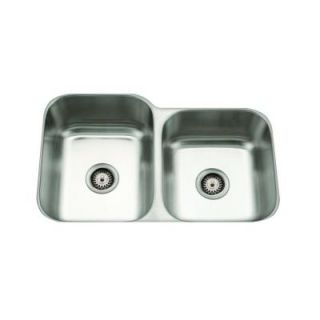 Filament Design Cantrio Undermount Stainless Steel 31.5x20.25x9.25 0 Hole Double Bowl Kitchen Sink KSS 504