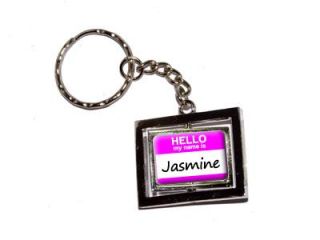 Hello My Name Jasmine Keychain Key Chain Ring