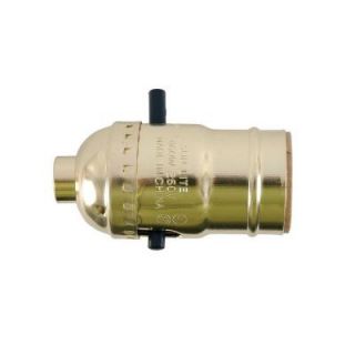 GE Push On/Off Brass Lamp Socket Housing   Aluminum 52205
