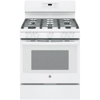 GE 5.0 cu. ft. Gas Range with Self Cleaning Oven in White JGB660DEJWW