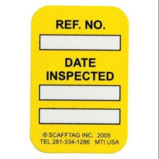 Microtag(R) Inspection Insert, Brady, MIC MTIUSA Y, 1 7/8"Hx1 1/4"W