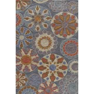 Summit Bold Floral Blue Area Rug by Momeni