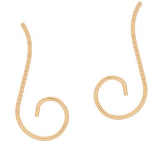 EternaGold Polished Swirl Ear Climber Earrings, 14K —