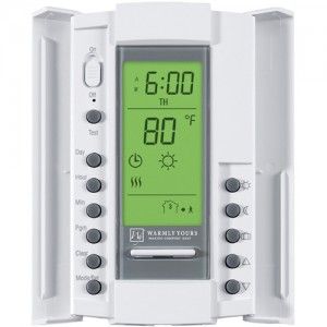Warmly Yours TH115 AF GA 08 Thermostat SmartStat GFCI 5mA & AF Sensor Dual Branded