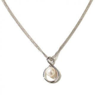 Imperial Pearls 8 9mm Cultured Freshwater Pearl Infinity Sterling Silver Pendan   7646431