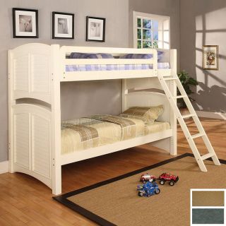 Furniture of America Nadia White Twin Bunk Bed