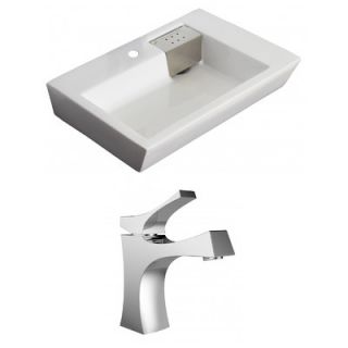 Rectangle Vessel Sink with Overflow by American Imaginations