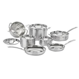 Cuisinart MultiClad Pro Triply 12 Piece Cookware Set in Stainless MCP 12N