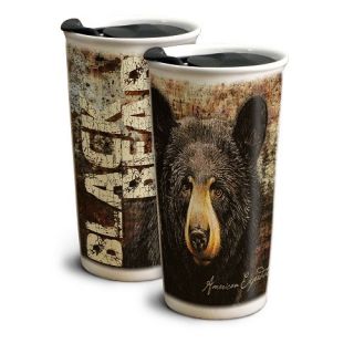 Bear 12 oz. Ceramic Travel Mug by American Expedition