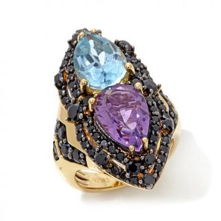 Rarities: Fine Jewelry with Carol Brodie 8.26ct Amethyst, Blue Topaz and Black    7715984