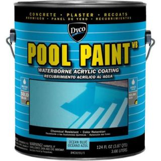 Dyco Paints Pool Paint 1 gal. 3151 Ocean Blue Semi Gloss Acrylic Exterior Paint DYC3151/1