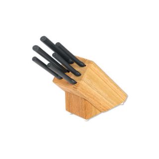 Rada Cutlery 7 Piece Creative Cuts Oak Block with Knife Set