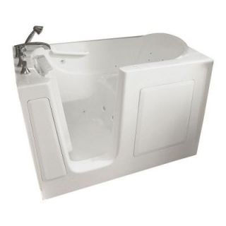 American Standard Gelcoat Standard Series 60 in. x 30 in. Walk In Whirlpool Tub with Quick Drain in White 3060.104.WLW