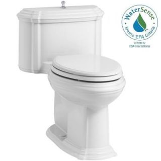 KOHLER Portrait 1 piece 1.28 GPF Single Flush Elongated Toilet with AquaPiston Flush Technology in White K 3826 0