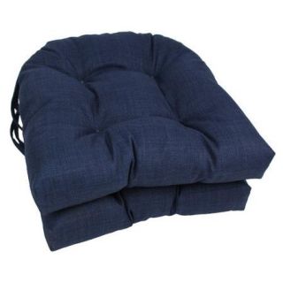 Blazing Needles All weather UV Resistant U shape Patio Chair Cushion (Set of 4)