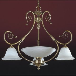 Alava I Four Light Traditional Chandelier in English Bronze by Zaneen