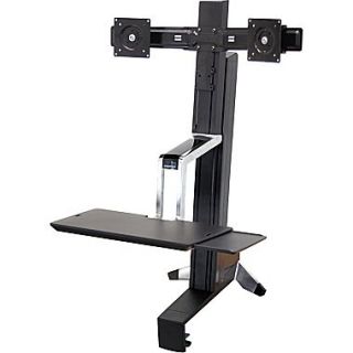 Ergotron 33 341 200 WorkFit S Sit Stand Work Station with Weight Capacity from 12 to 28 lbs, Black