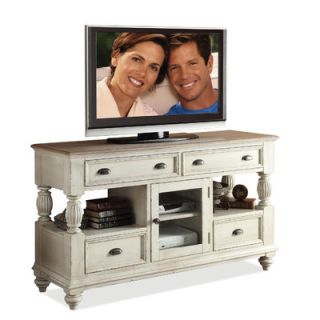Coventry Two Tone Tall 62 TV Stand in Weathered Driftwood and Dover