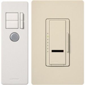 Lutron MIR 603THW LA Dimmer Switch, 600W 3 Way Maestro IR Wireless Light Dimmer w/ Remote & Wall Plate   Light Almond