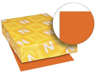 Wausau Paper 22561 Astrobrights Colored Paper, 24lb, 8 1/2 x 11, Orbit Orange, 500 Sheets/Ream
