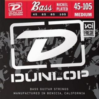 Dunlop DBN45105 Nickel Medium Electric Bass Strings 45 105