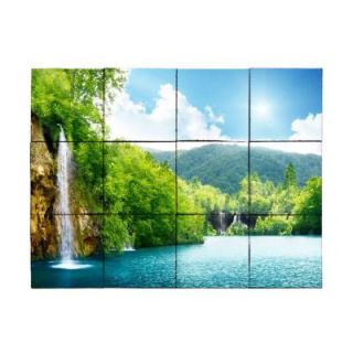 Tile My Style Waterfall3 24 in. x 18 in. Tumbled Marble Tiles (3 sq. ft. /case) TMS0019M1