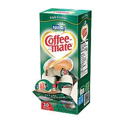 Nestle Coffee mate Liquid Creamer Singles Irish Creme 0.38 Oz Box Of 50