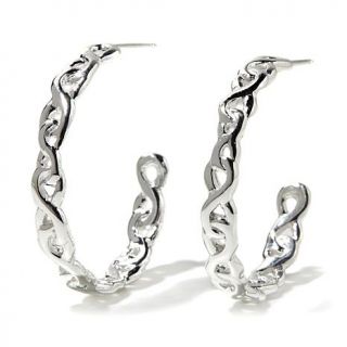 Sevilla Silver™ Infinity Link J Hoop Earrings   7825592