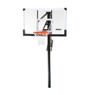 Lifetime 54 in. Tempered Glass Power Lift In Ground Basketball System 90014