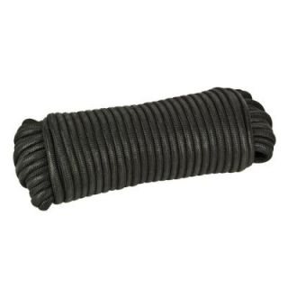 Crown Bolt 1/8 in. x 50 ft. Black Paracord 52632